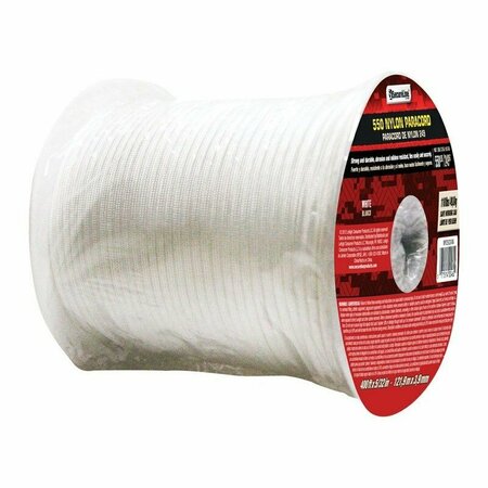 WELLINGTON CORDAGE SecureLine NPC5503240W Rope, 5/32 in Dia, 400 ft L, 550 lb Working Load, Nylon, White 644631